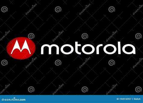 Motorola Logo And Brand Name On Black Editorial Photography Image Of