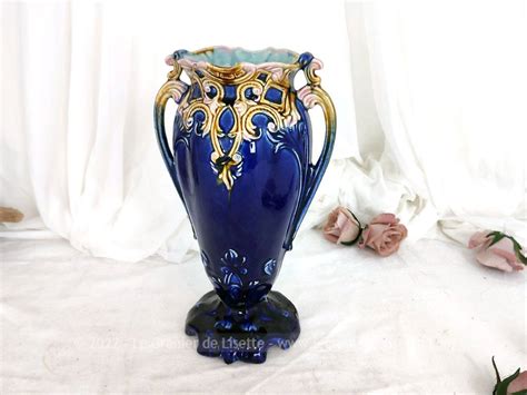 Superbe Vase Forme Amphore Fa Ence Num Rot E Le Grenier De Lisette