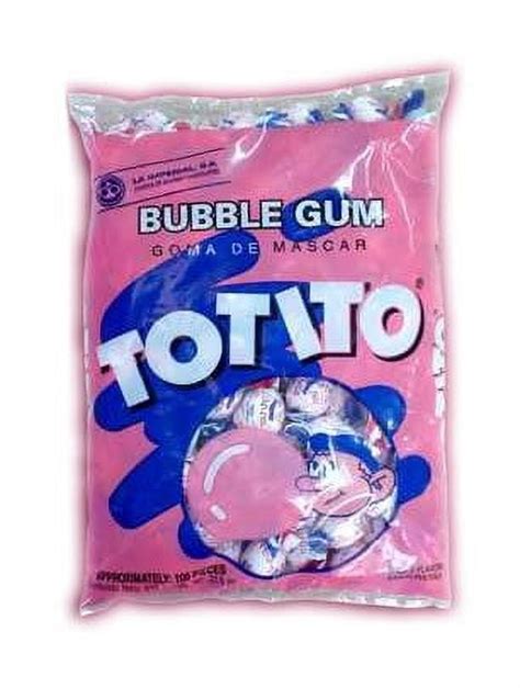 Totito Bubble Gum Fruits Flavored 100 Count Chicle Goma De Mascar