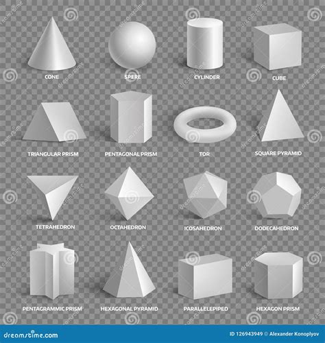 Cosas En Formas De Figuras Tridimensionales