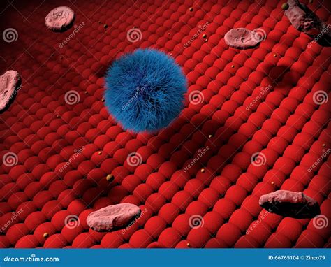 Virus In Bloodstream Stock Illustration Illustration Of Medicine