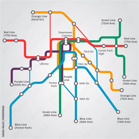 Mapping out the route. Cropped view of a map of the underground railway lines - ALL design on ...