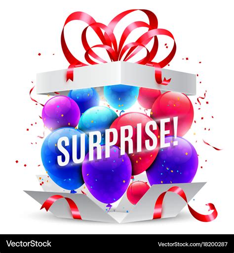 Surprise gift box Royalty Free Vector Image - VectorStock