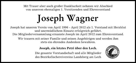 Traueranzeigen von Joseph Wagner Allgäuer Zeitung