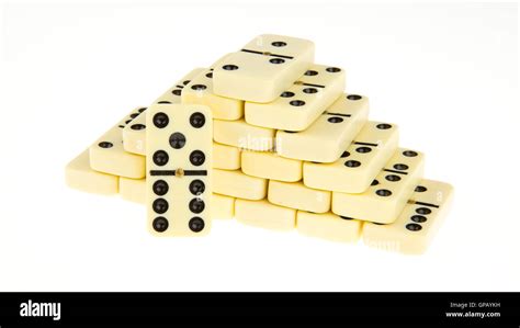 Stacks Of Dominoes Stock Photo Alamy