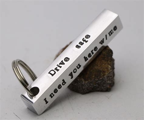 Personalized Mens Keychain Personalized Keychain Metal Etsy UK