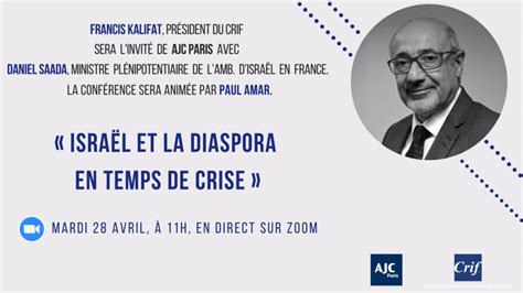 Crif Isra L Et La Diaspora En Temps De Crise Francis Kalifat Est