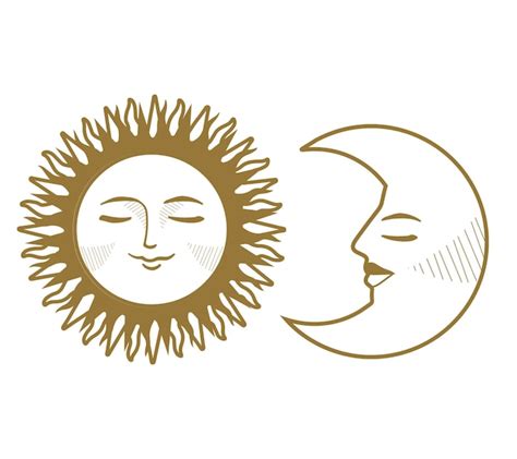 Premium Vector Sun And Moon