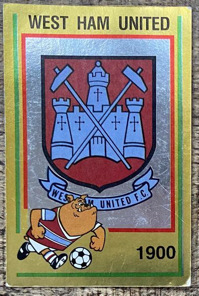 Original Unused Panini Football Stickers West Ham United Badge