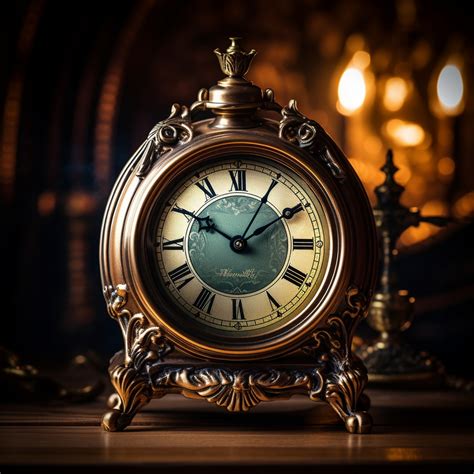 Vintage Antique Desk Clock Free Stock Photo - Public Domain Pictures