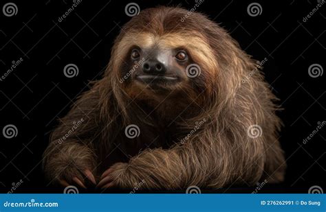 A Beautiful Photograph of the Pygmy Three-toed Sloth Stock Illustration ...