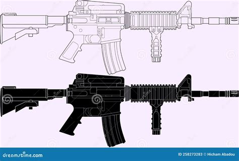 Colt M4 The M4 Carbine Stock Vector Illustration Of Danger 258273283