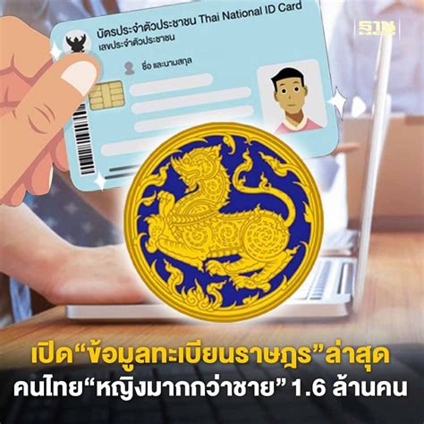 ฐานเศรษฐกิจthansettakij เปิด ข้อมูลทะเบียนราษฎร ล่าสุด คนไทยมี