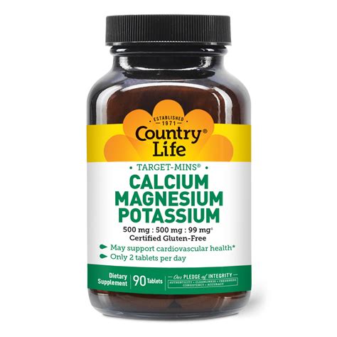 Country Life Target Mins® Calcium Magnesium Potassium 90 Tablet