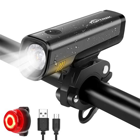 Toptrek Fahrrad Licht Usb Wiederauf Ladbare Led Fahrrad Front Und R