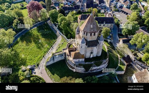 Vue aérienne du Tour César Tour César à Provins ville médiévale de