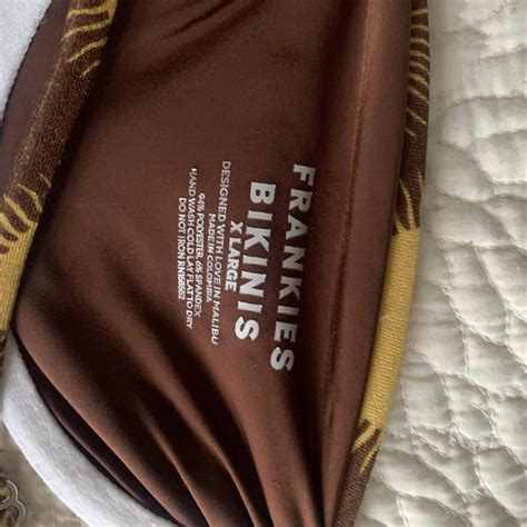 Frankies Bikinis Women S Yellow And Brown Bikini And Tankini Tops Depop