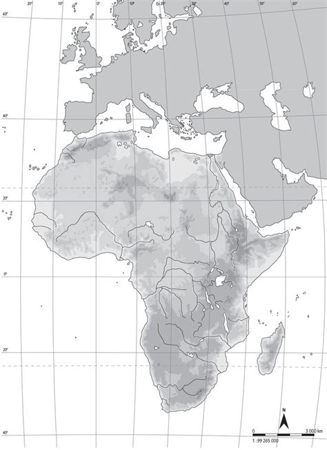 The World Map Shows Where Land Is In Grey And White With Lines Drawn