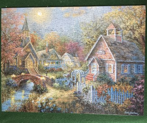 Sunset over the village : r/Jigsawpuzzles