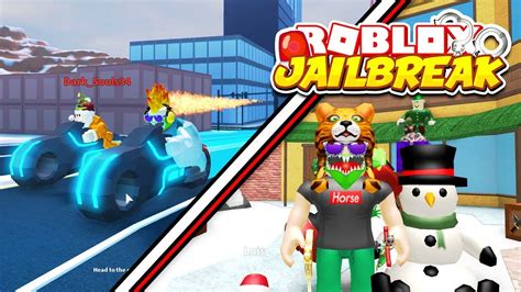 ROBLOX JAILBREAK AND MM2 LIVE Winter Update Volt Bike Train Robbing