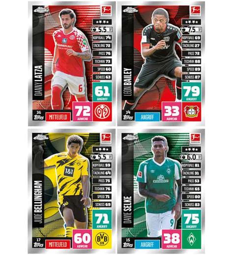 Topps Bundesliga Match Attax Chrome Display Mit T Ten