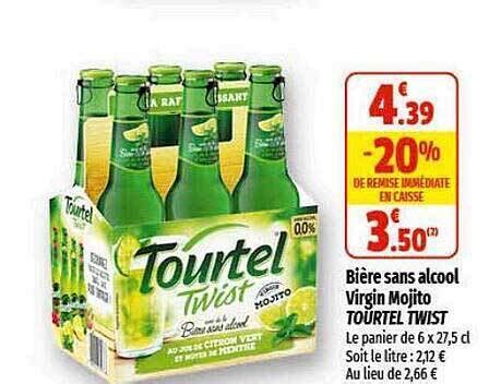 Promo Bi Re Sans Alcool Virgin Mojito Tourtel Twist Chez Coccinelle Express