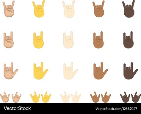 Rock gesture emoji Royalty Free Vector Image - VectorStock