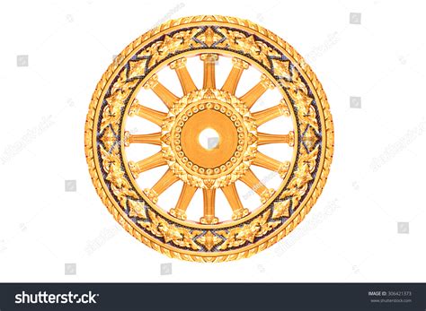 The Symbol Of Dhamma, Wheel Of Life Or Wheel Of Dhamma (Dharmachakra ...