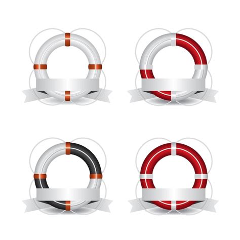 Premium Vector Life Buoy Set Illustration