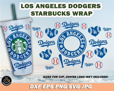 Los Angeles Dodgers Svg Starbucks Cup Sport Svg Baseball Etsy