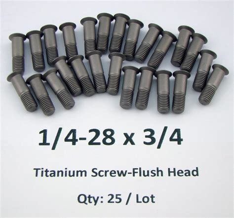 Qty 25 Titanium Fine Thread Screw Flush Head 14 28 X 34 K4 7 Fit