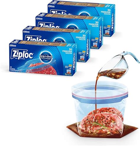 Amazon Ziploc Gallon Food Storage Freezer Bags Stay Open Design