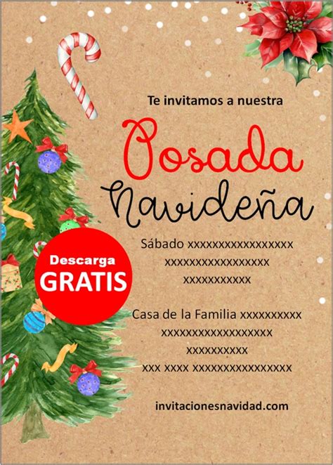 Invitaciones Posada Navide A Invitaciones Navidad