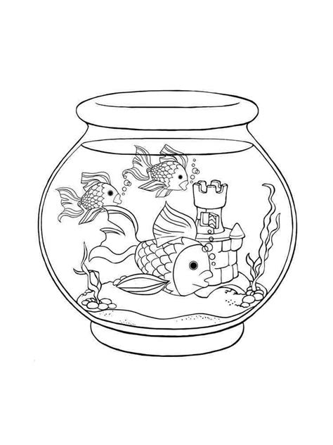 Aquarium coloring pages