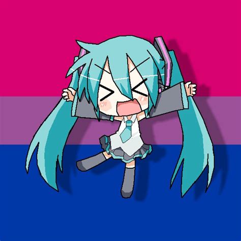 Hatsune Miku Bi Pride Profile Picture Anime Dancing Lgbt Pride Art Miku