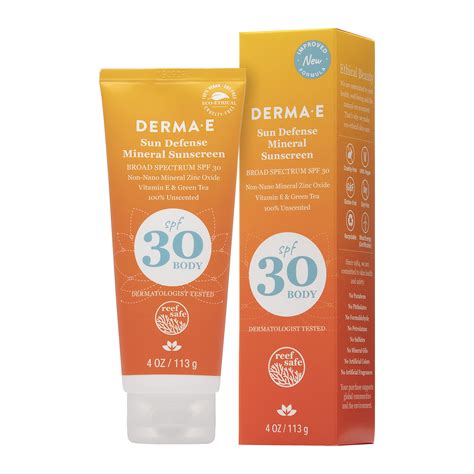 Buy Derma E Sun Defense Mineral Sunscreen Spf Body Broad Spectrum