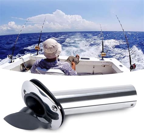 2Pcs Boat Stainless Steel Fishing Rod Holder Flush Mount 15 30 90