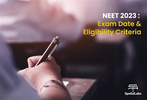 NEET 2023 Exam Date and Eligibility Criteria - SpeEdLabs