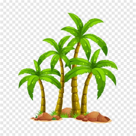 Premium Vector | Palm trees on the beach clip art - Clip Art Library