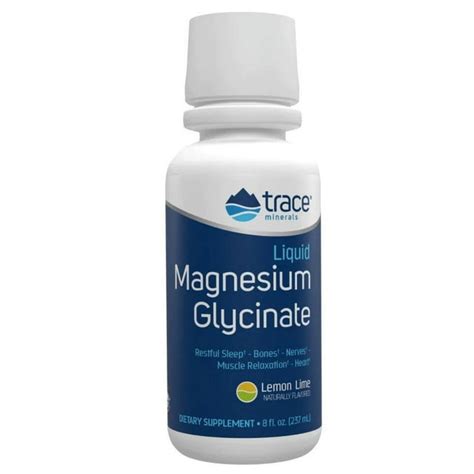 Trace Minerals Liquid Magnesium Glycinate 120mg 8 Oz Liquid