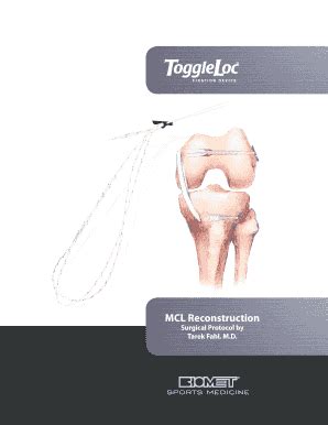 Fillable Online MCL Reconstruction Fax Email Print PdfFiller