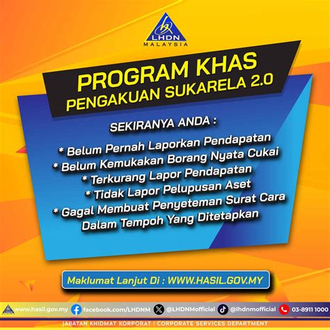 Program Khas Pengakuan Sukarela Pkps Lhdn