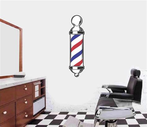 Adesivo Decorativo Parede Barbearia Pole Poste Elo