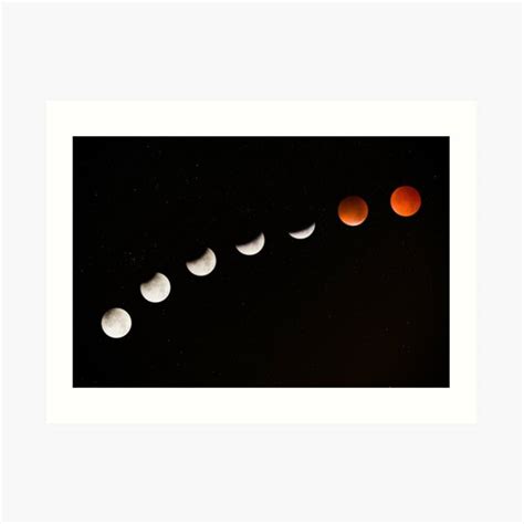 "Moon turning red during a lunar eclipse" Art Print for Sale by ...