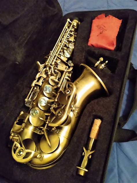 Slade Bb Soprano Saxophone 2021 Antique Brass Reverb