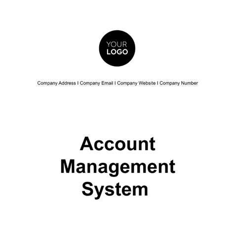 Account Management System Template - Edit Online & Download Example | Template.net