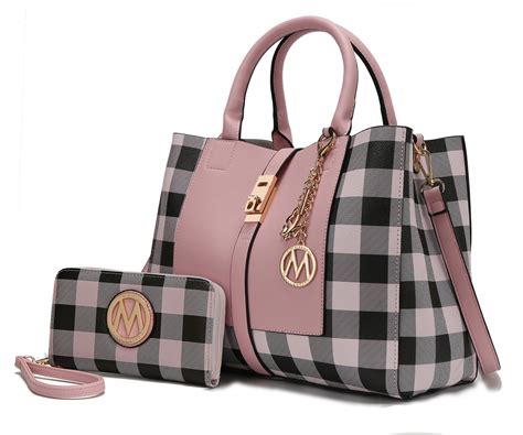 Mkf Mkf Collection Yuliana Checkered Satchel Bag With Wallet By Mia K