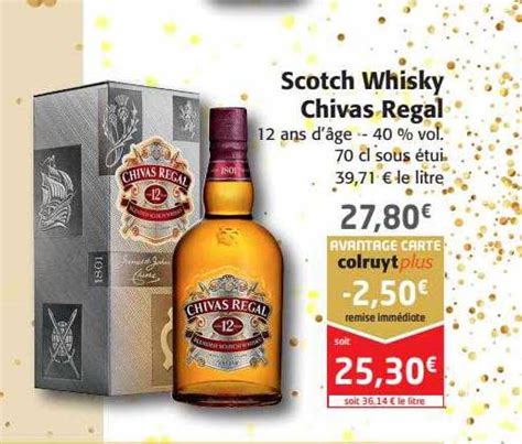 Promo Scotch Whisky Chivas Regal Chez Colruyt Icatalogue Fr