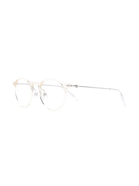 Montblanc Transparent Round Frame Glasses Farfetch