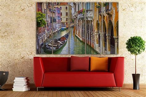 Venice Canvas Italy Wall Art Architectural Print Venice Canal Etsy